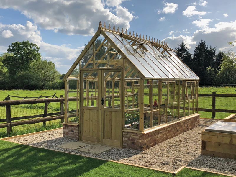 buckingham-natural buckingham greenhouse in natural stain